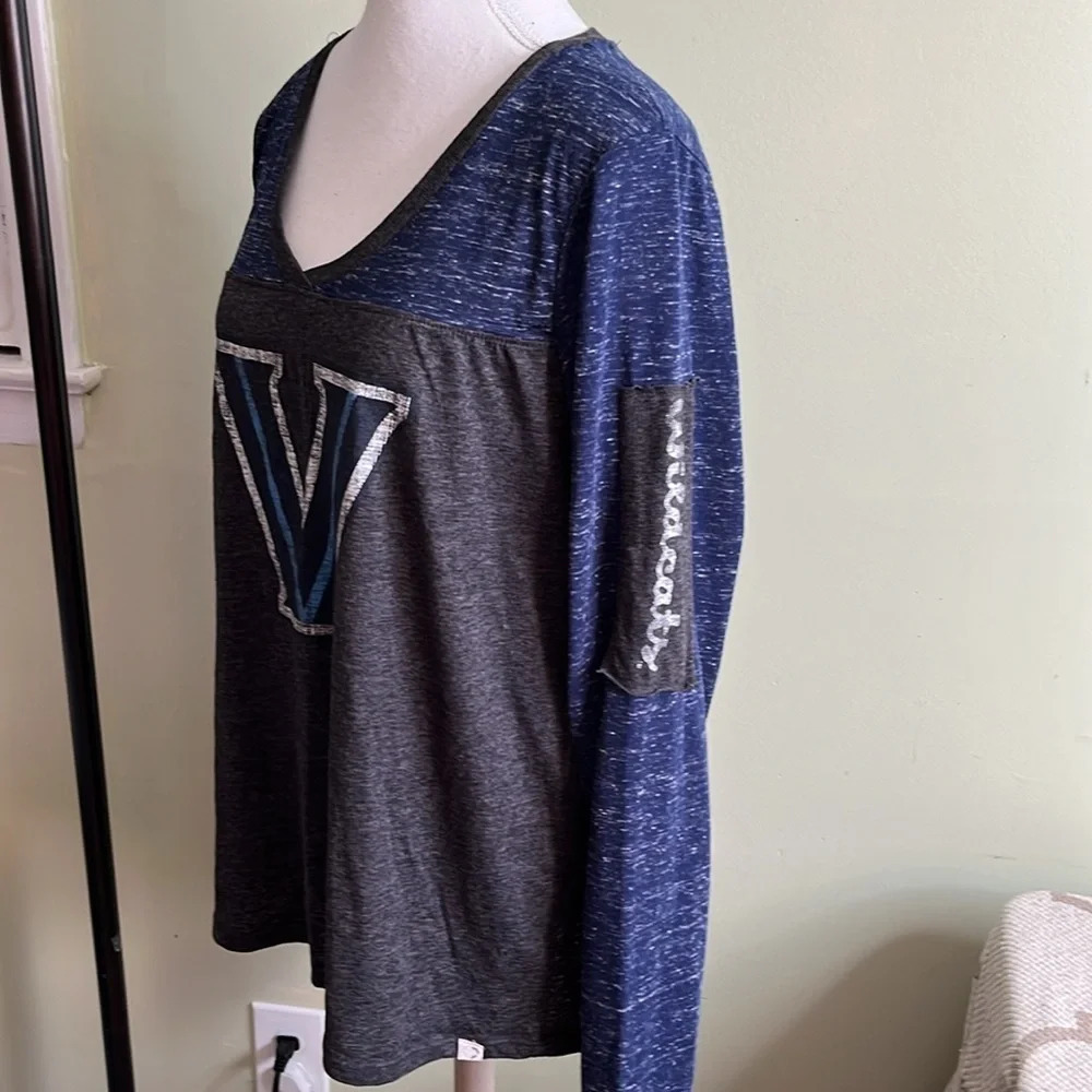 Villanova Wildcats Colosseum Stance Sleeve Stripe Patch Long Sleeve T-Shirt - Picture 8 of 12
